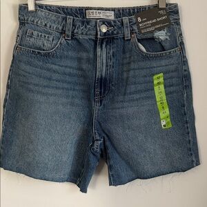 Primark Dark Blue Denim Boyfriend Shorts